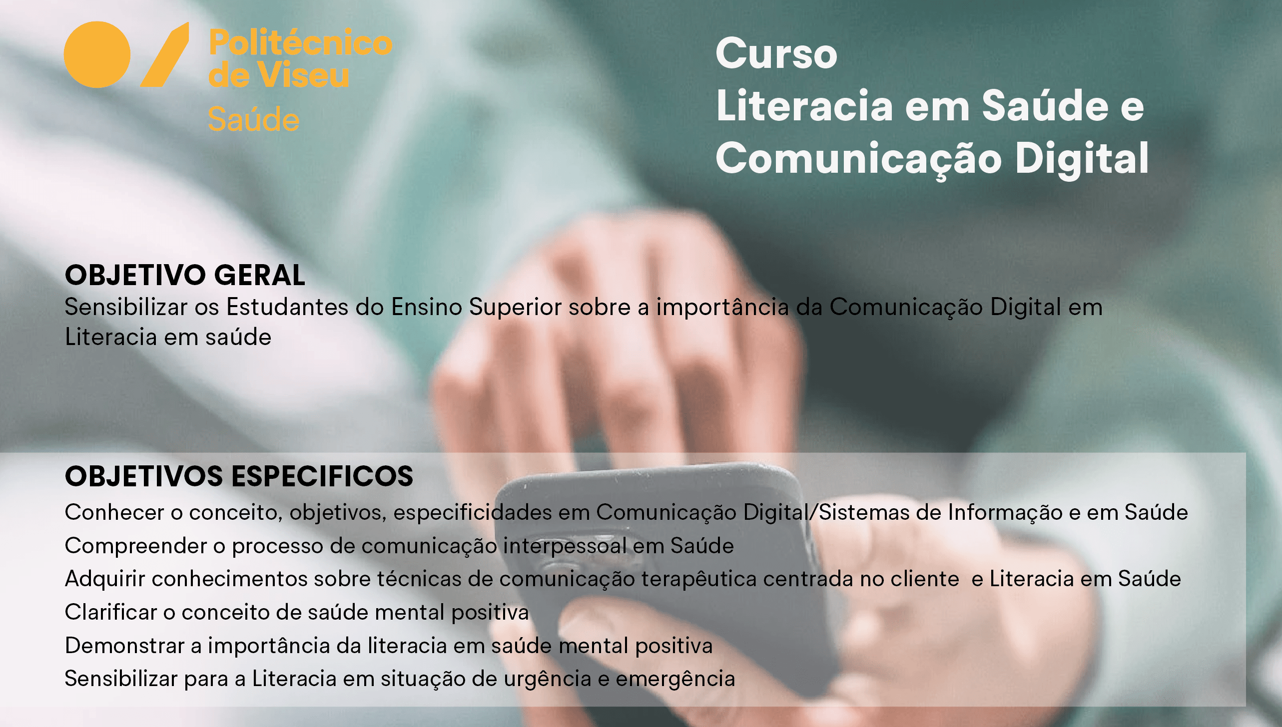 Curso Literacia em Saúde e Comunicação Digital