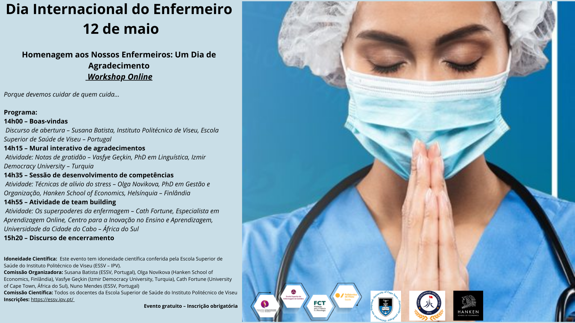 Cartaz Dia internacional do enfermeiro - português
